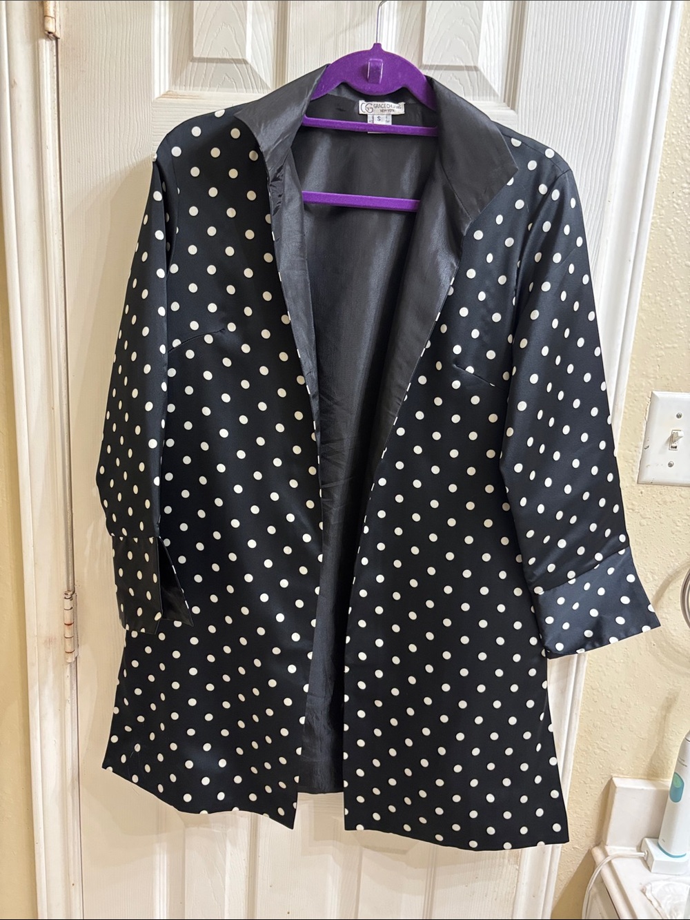 Grace Chuang New York fully lined poker dot jacket. Preowned but never worn